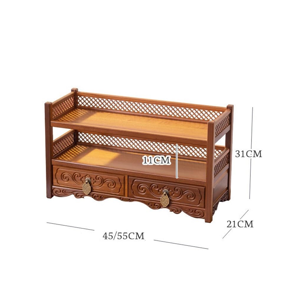Tavola d'altare cinese Consolle da altare in legno scuro decorativo | Espositore(Grande)