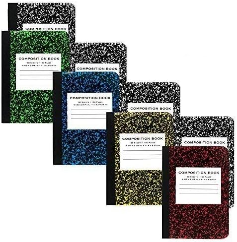 Emraw Mini Marble Composition Book College Ruled Paper Office Dairy Note Books 80 Sheet Journals Meeting Notebook Hard Covers Pack Of 8 Writing Book For school