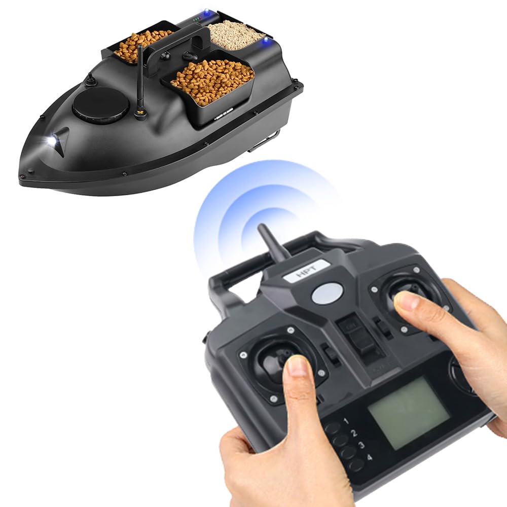 Jemora Télécommande pour Bateau-appât de pêche GPS R18 CTV18 V18 C118, Double Main LCD