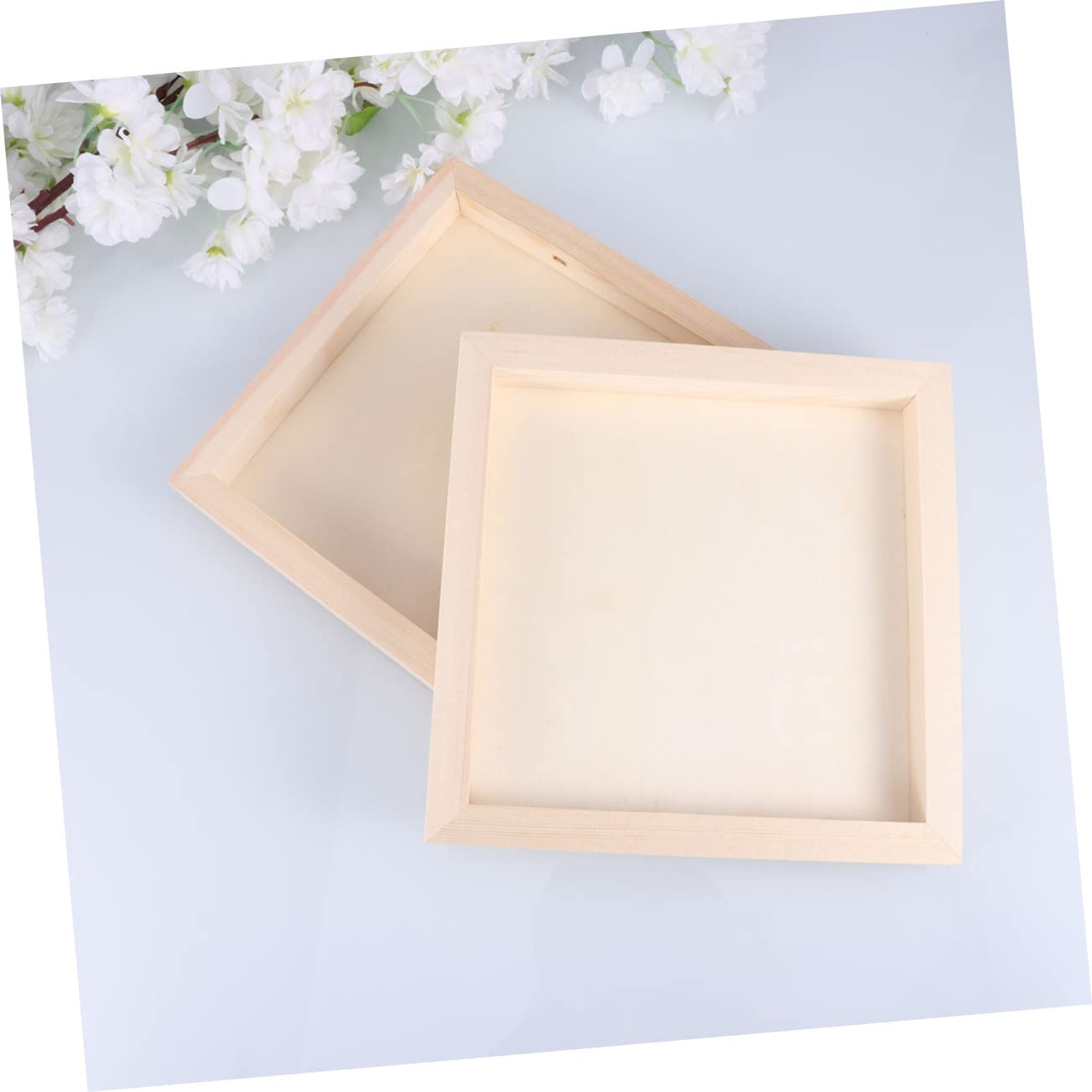 Abaodam Marco de Arcilla DIY de Madera, 5 Piezas, Beige para Niños