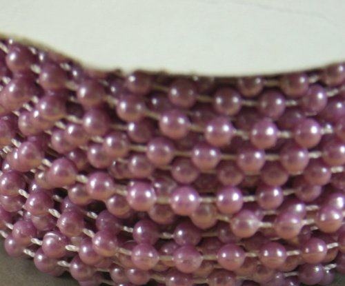 4mm Faux Pearl Plastic Beads on a String Craft Roll Lavender