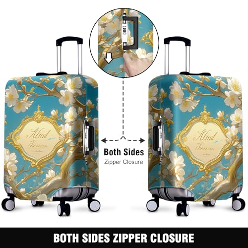 Adjustable Luggage Sleeve Reinforced Travel Suitcase Cover with Easy Zipper Access Protective Wheel Covers Vibrant Custom Designs Water-Repellent Fabric Flower Sky2