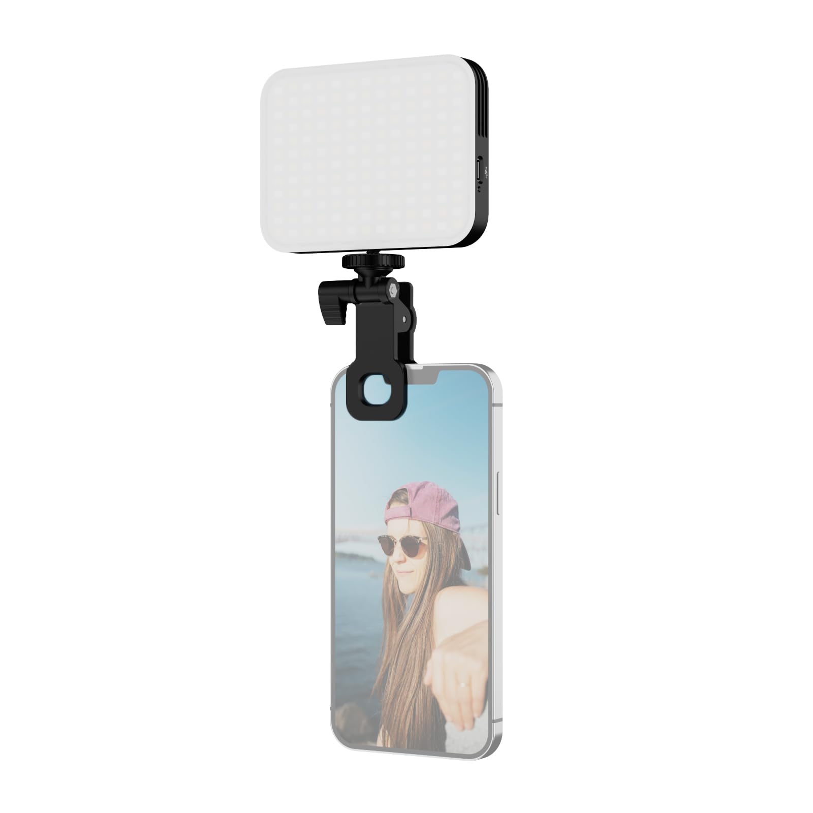 Lampe vidéo LED Lumière de Remplissage magnétique à LED 2500K-9000K Lumière de vidéoconférence à intensité Variable pour Ordinateur, Tablette, téléphone Portable, Appareil Photo