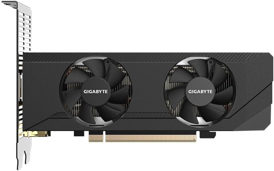 Gigabyte NVIDIA GeForce RTX 3050 OC Low Profile 6G Graphics Card - 6GB GDDR6, 96-bit, PCI-E 4.0, 1477MHz Core Clock, 2X DP 1.4, 2 x HDMI 2.1, GV-N3050OC-6GL