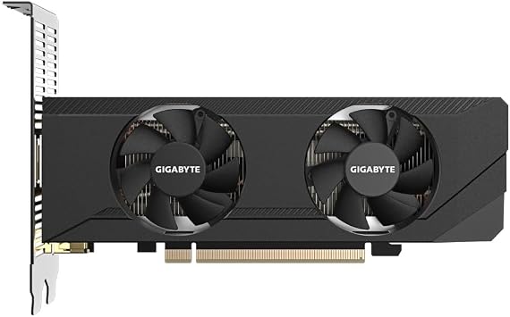 Gigabyte NVIDIA GeForce RTX 3050 OC Low Profile 6G Graphics Card - 6GB GDDR6, 96-bit, PCI-E 4.0, 1477MHz Core Clock, 2X DP 1.4, 2 x HDMI 2.1, GV-N3050OC-6GL