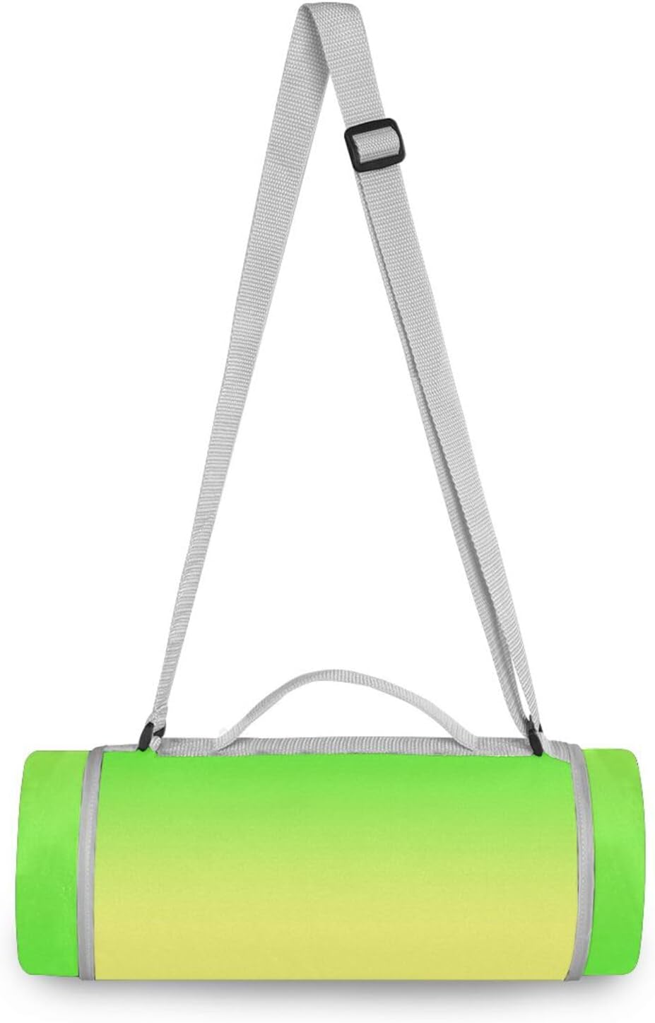 Round Outdoor Mat - Fits 2 Adults, Summer Accessories Sandproof Foldable Mat for Spring Summer Camping 58 in (Bright Green Gradient)