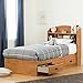 South Shore Prairie Collection Twin Bed with Storage - Platform Bed with 3 Drawers - Country Pine Finish