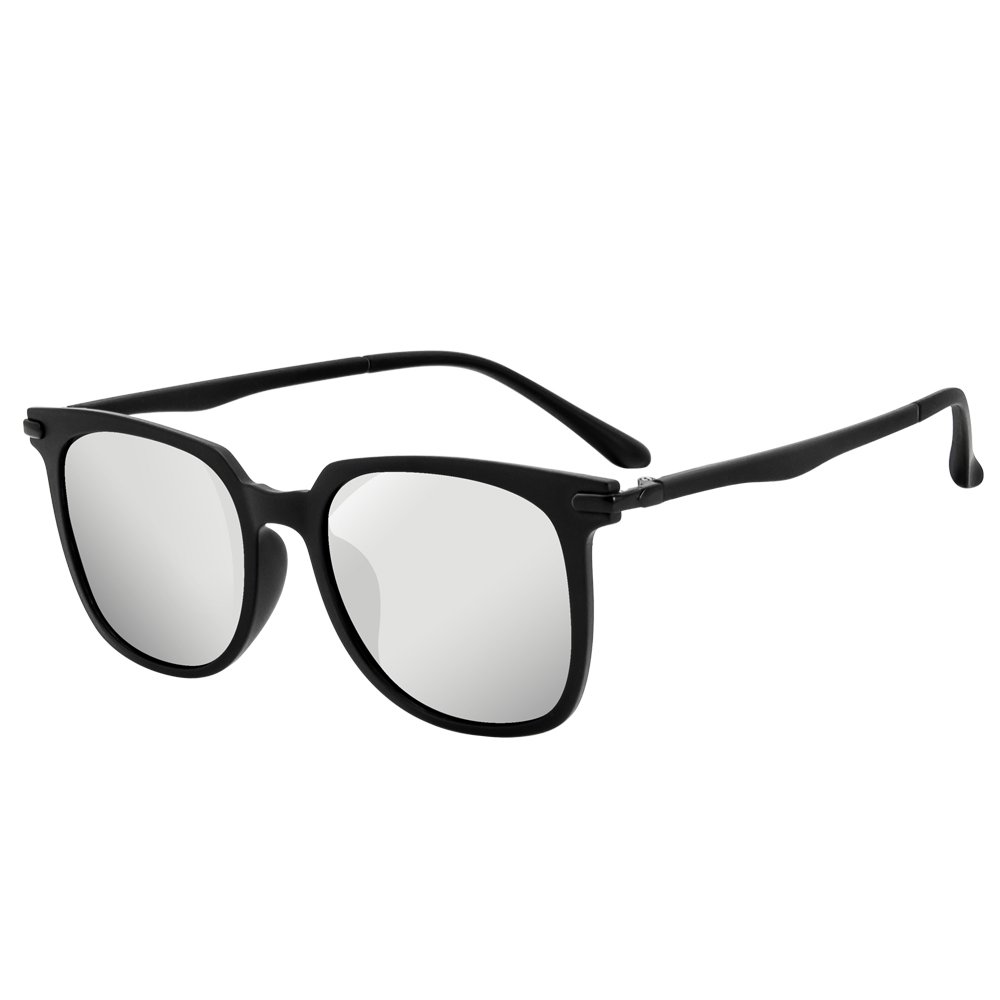 Polarized Sunglasses, J5096-C6 Ultra Lightweight Classic Retro Mercury-coating Polarized Sun Glasses for Men, Women.