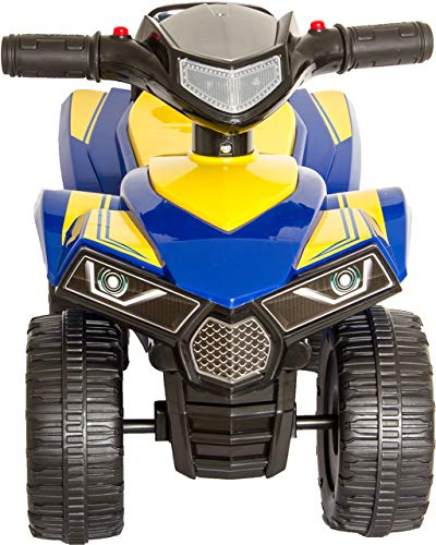 LEMODO Rutschauto blau in Quad-Optik | Rutscherfahrzeug für Kinder ab 18 Monate | Rutschfahrzeug mit Sound-Lenkrad | Kinderfahrzeug mit Kippschutz | Von Good Year Lizenziertes Kinderspielzeug (blau) – Bild 7