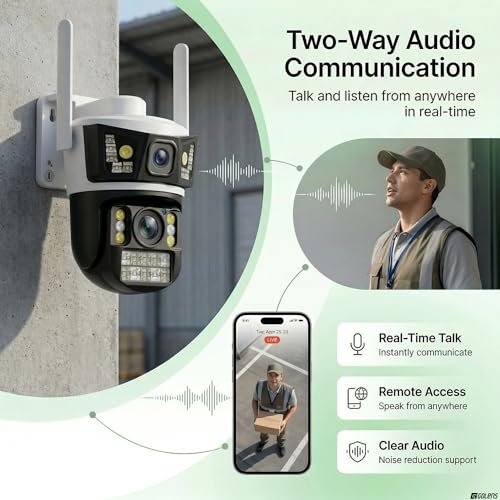 Image of Golens WC25H (NEW Launch) 4G Dual Lens Security Camera with Auto Tracking, Motion Detection, Two Way Audio, Full Color Night Vision, TF Card Support (Up to 256GB)