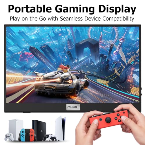 Image of Portable Monitor 15.6 Inch, Aluminum Alloy USB-C Laptop Monitor with Magnetic Smart Cover, FHD IPS Anti-Glare Second Screen for Laptop PC Mac Switch, VESA Mountable Travel Display
