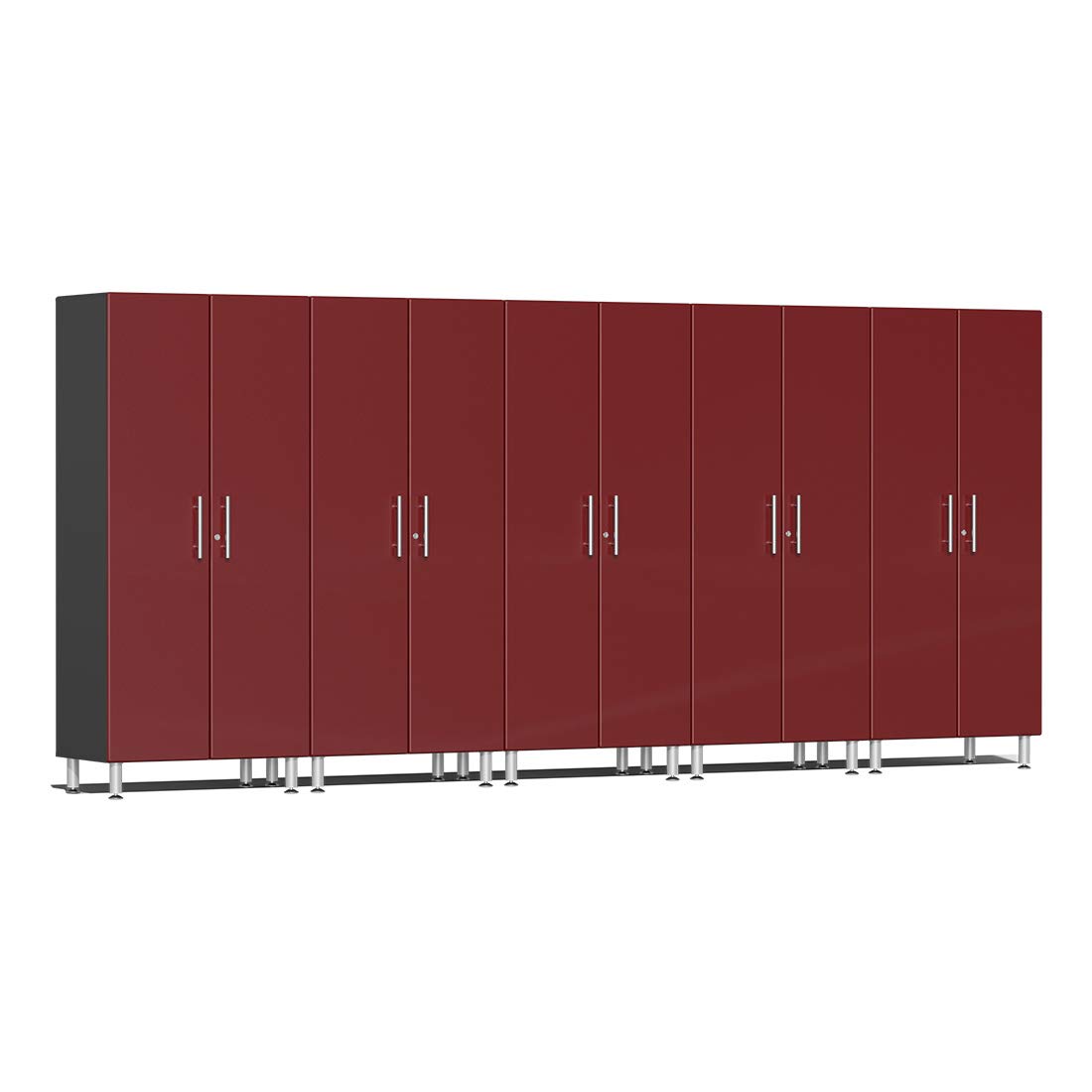 Ulti-Mate UG22650R 5-Piece Tall Garage Cabinet Kit in Ruby Red Metallic