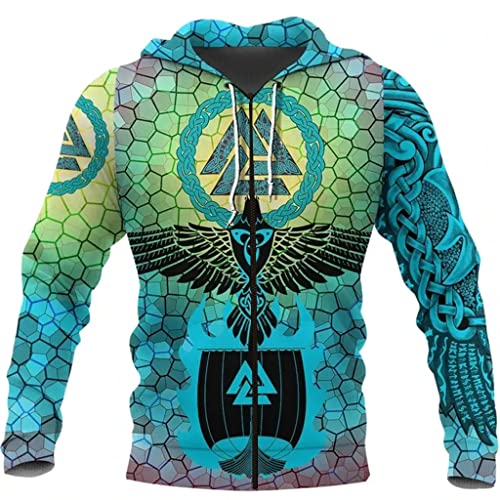 Vêtement de rue celtique raven pull de qualite avec impression 3d