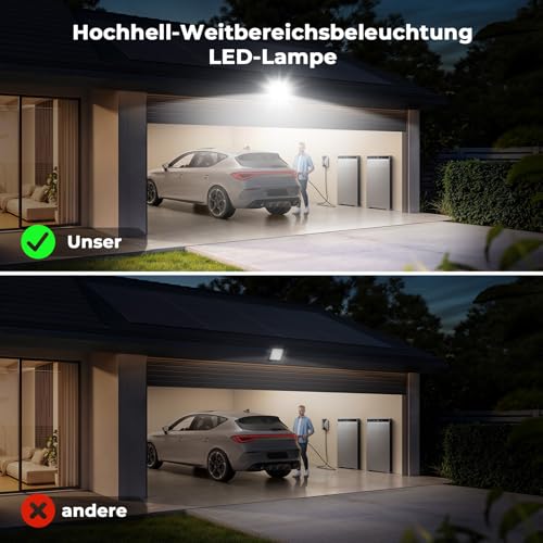 LED Strahler Außen,50W 5000LM Superhell Spotlight Außenleuchte Flutlichtstrahler (6500k Kaltweiß)… – Ansicht 3