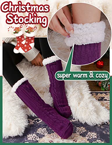 Image of EBMORE Women Slipper Fuzzy Socks Fluffy Cozy Cabin Warm Winter Soft Thick Comfy Fleece Non Slip Home Socks