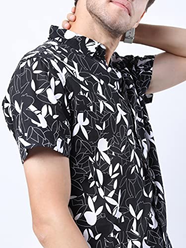 Image of Ketch Men's Cotton Slim Fit Printed Half Sleeve Shirt