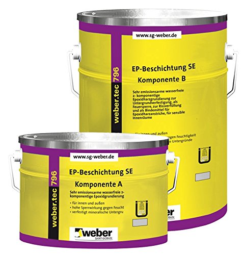 Preisvergleich Produktbild weber.tec 796, kieselgrau - EP-Beschichtung SE, 12 kg