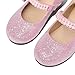 K KomForme Girls Dress Shoes Low Heels Pumps Princess Mary Jane with Pearl and Bow for Wedding Party (Toddler/Little/Big Kids)