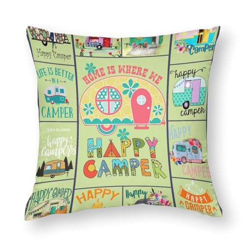 クッションカバー 抱き枕カバー インテリア 飾り キャンピングカー キャンプ 枕カバー 装飾枕カバー 座布団カバー おしゃれ 部屋飾り ソファ背当て 寝室 車用 16"x16"