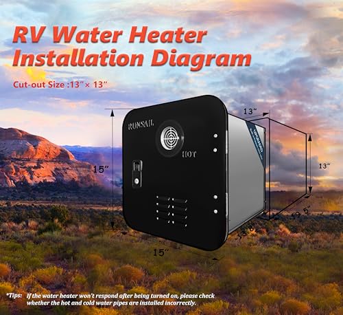 Winter-Summer Mode RV Tankless Water Heater, 65,000 BTU, 3.96 GPM