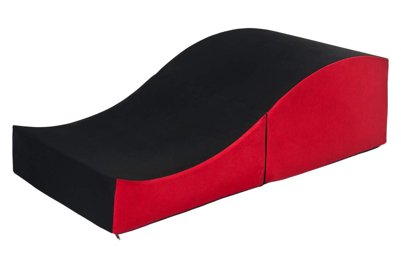 Velinda Pouf Poltrona Sesso Sex Sofa Pieghevole profilata (Colore: Nero-Rosso)