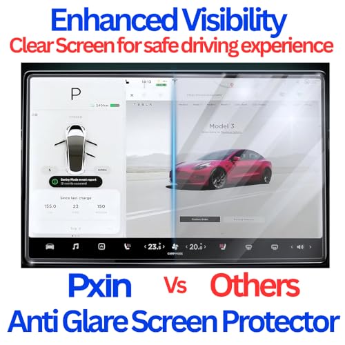 Image of Pxin Anti-Glare & Anti Reflection Screen Guard compatible with Mercedes-Benz GLC (2025) Car Infotainment| Plasma Layer| Scratch Resistant | 4K HD Clarity | No Fingerprint