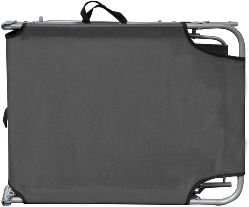 Outdoor Chaise Lounge Set, Patio Pool Chairs, Adjustable Back,Outdoor Folding Sun Lounger,with Canopy, Gray Aluminum