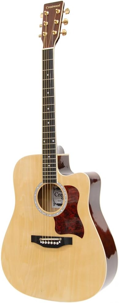 Crestwood 2010CWN Cutaway Acoustic Dreadnought Guitar, Natural
