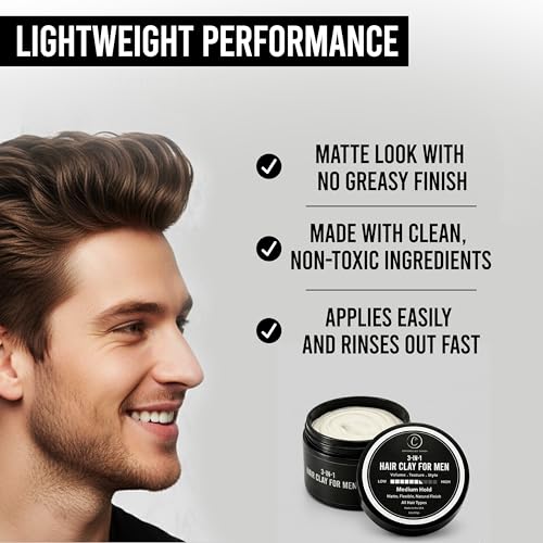 Controlled Chaos Hair Clay for Men - Medium Hold & Matte Finish