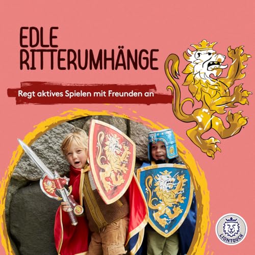Liontouch - Edle Ritterumhänge für Jungen, Blau & Rot | Für Kinder von 3-8 Jahren – Einheitsgröße | Mittelalterliche Spielumhänge | Perfekte Zubehör für Verkleidung, Kostüme & Ritter-Rollenspiele