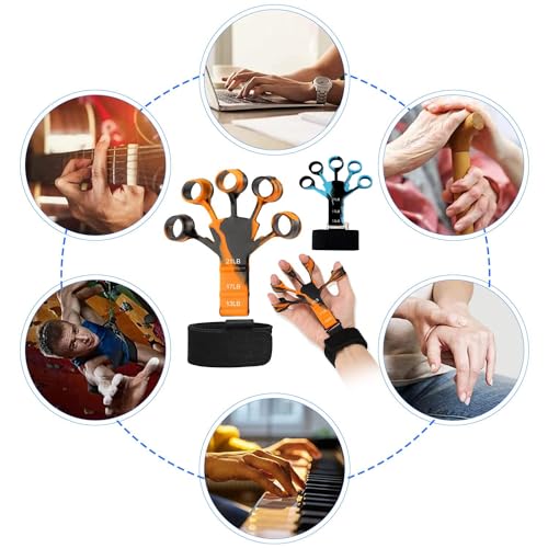 Exerciteur de doigts - Renforcement des mains - Clip en acier inoxydable, 6 niveaux de résistance, entraînement de la poignée en silicone pour le tennis, l'escalade et autres activités – Image 6