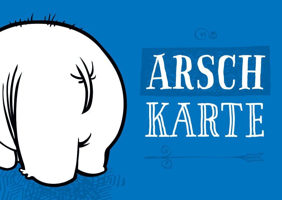 Gutsch Verlag Postkarte mit frechem Spruch - Arsch Karte für humorvolle Grüße