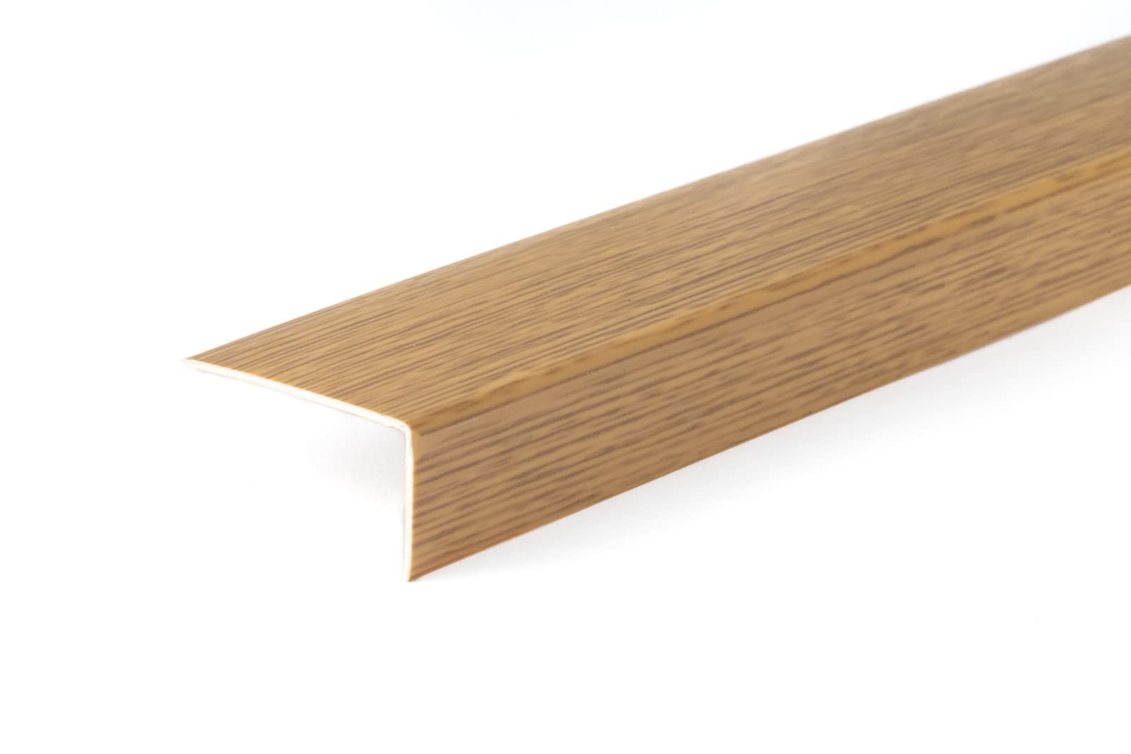Wood Effect Plastic PVC Corner 90° 2.5 Meters Angle Wall Guard Edge Protector TMW Profiles (Oak, 40x20 mm)
