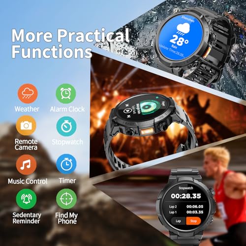 Soudorv S50 1.53" Rugged Smartwatch – Black — view 8