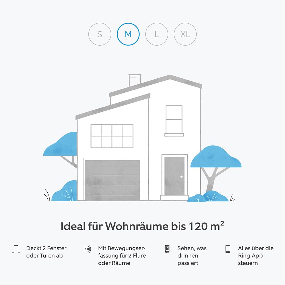 Ring Alarm - M + Innenkamera (Indoor Camera, 2. Gen. im Paket | Alarmanlage für Haus & Wohnung mit WLAN & Kamera | Alarm-Benachrichtigungen auf dein Smartphone, haustierfreundlich | Alexa-kompatibel