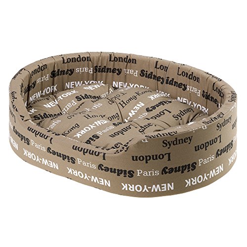 Ferplast Cuccia Cane Interno Dandy - Cuscino Rimovibile, Lavabile, Rivestimento in Cotone con Soffice imbottitura, ideale anche come Cuccia Gatto, 45 x 35 x h 13 cm, Azzurro