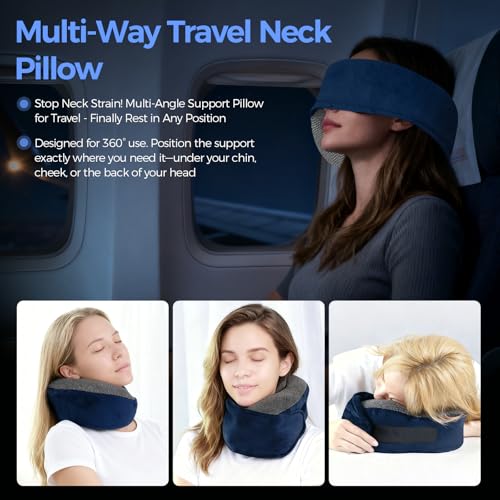 Almohada de espuma viscoelástica para cuello y viaje miniatura 3