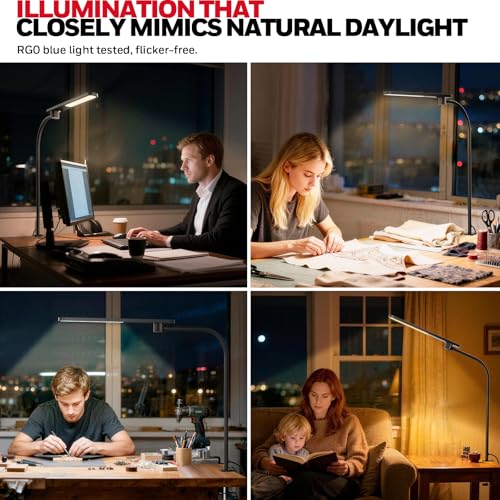 Honeywell HJ2 Clip On LED Desk Lamp with Clamp, Adjustable Reading Light - image 8