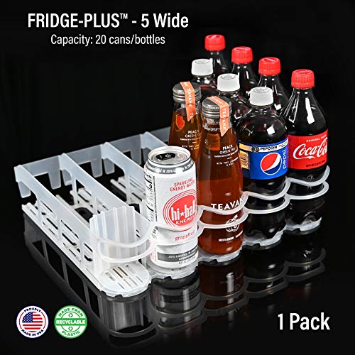 Display Technologies, Fridge-Plus Pusher Glide - 1 Pack Home Refrigerator/Mini Fridge Bar Fridge Bottle Can Organizer - Thumbnail 7