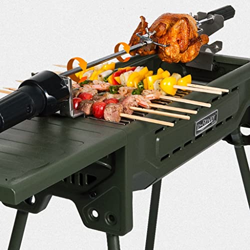 Przenośny grill na węgiel drzewny na kemping, piknik, taras i ogród, lekka, składana konstrukcja, idealna do gotowania na świeżym powietrzu i grillowania na podwórku