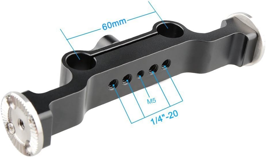 CAMVATE 15 Rod Clamp with Rosette Standard Accessory(M6,31.8mm) for Camera Rig Support Railblock Systems (Black) - 1466