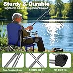 VTOY Portable Camping Chair 2 Pack w/4-Can Cooler,Mesh Cup Holder & Pocket - Image 5