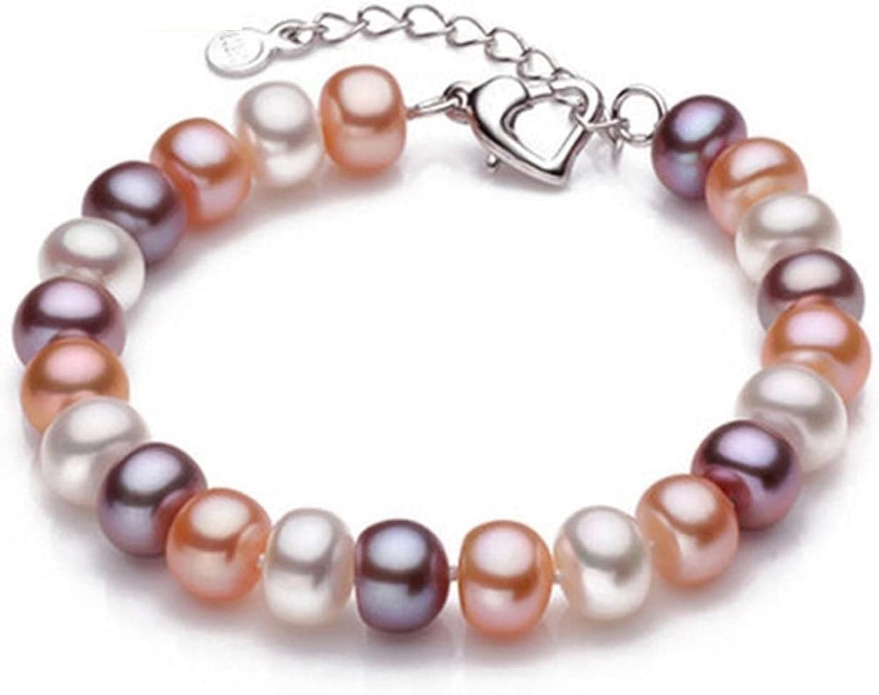 Pulseras de cadena con brazalete, pulsera elástica de perlas, pulsera elástica de perlas, pulsera de perlas naturales reales for mujeres, joyería de perlas de agua dulce, pulseras y brazaletes hechos