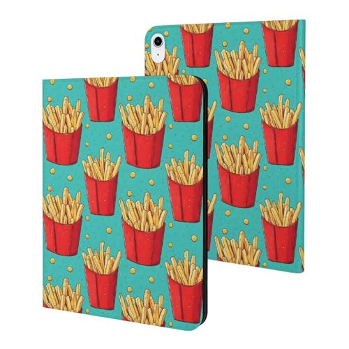 Étui iPad 11" 2025 rigolo frites contre les rayures avec mise en veille