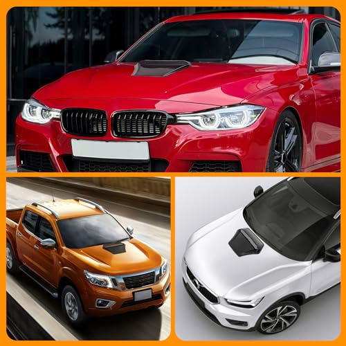 Image of DREAMOTOR Hood Scoops For Cars, Universal Hood Vents, Automotive Hood Scoops for Trucks Compatible with F150 F250 F350 Dodge Ram 1500 2500 Toyota Tundra GMC Sierra 1500 2500 Jeep Wrangler