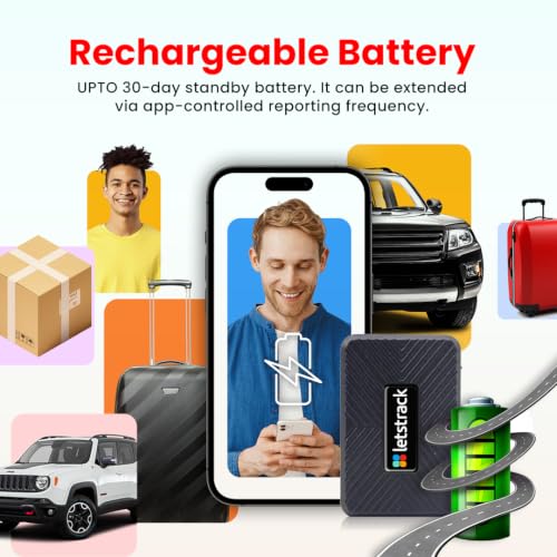 Image of Portable Wireless Mini GPS Tracker Fit Any Vehicles Car Bike No Wiring, 25Days Standby, Magnetic Hidden Anti-Theft Tracker w /GeoFence Real-time Instant 10+ Alerts, 7Day Free Trial, 4G SIM