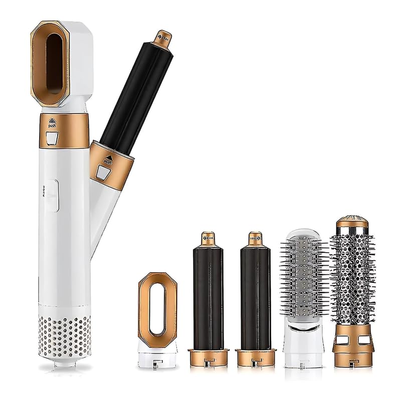 Drumstone 𝟏𝟓 𝐘𝐞𝐚𝐫𝐬 𝐖𝐚𝐫𝐫𝐚𝐧𝐭𝐲 5-in-1 Hair Dryer and Air Brush – Multi-Functional Hot Air Hair Dryer Styling Tool for Straightening, Curling, Volumizing, Shinny Hair