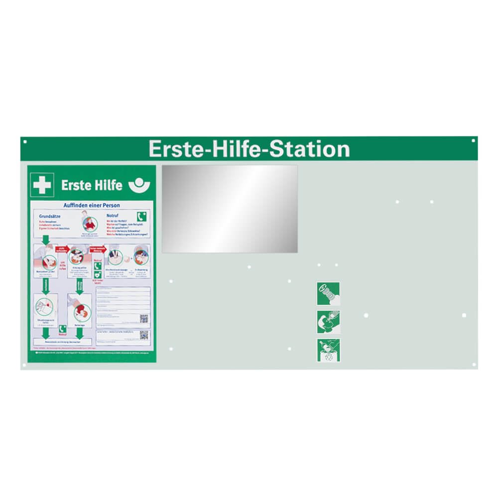 Erste-Hilfe-Station Premium, viel Zubehör nach ASR A4.3/DIN 13157, 94 x 47,5 cm, Art.-Nr. 611100