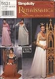Simplicity Sewing Pattern - 9531 - Use to Make - Misses Renaissance Costume Gowns - Sizes 6, 8, 10, 12
