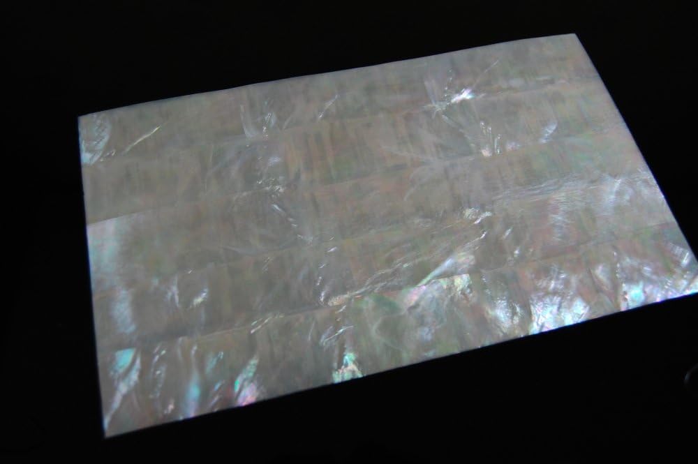 White Mother of Pearl Shell Coated Veneer Sheet